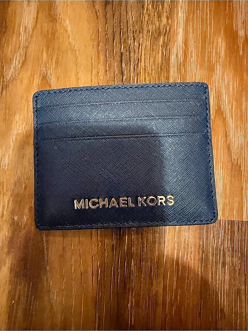 Michael Kors Jet Set Travel Saffiano Leather Card Case Blue